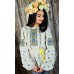 Embroidered blouse "Flowers of Glory Yellow&Blue"